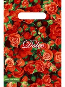 Пакет полиэтиленовый вырубной Мелкие красные розы 20*30 НФ-00000788