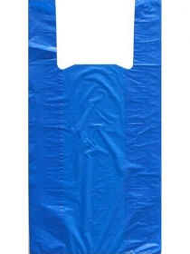 Пакет-майка полиэтиленовый Голубая (25+12x45) МАЙ02147