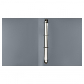 Папка на 4 кольцах СТАММ А4, 40мм, 500мкм, пластик, серая ММ-30657