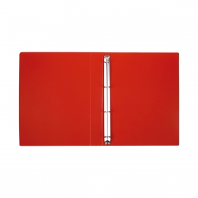 Папка на 4 кольцах СТАММ А4, 40мм, 500мкм, пластик, красная ММ-32187