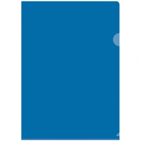Папка-уголок OfficeSpace, A4, 100мкм, прозрачная синяя Fmu15-11_882