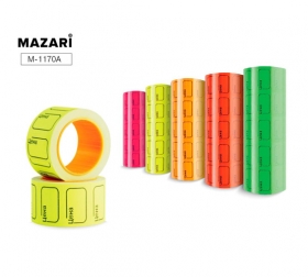 Ценник цветной, 170 шт., 35х50 мм, 5 цв. M-1170A