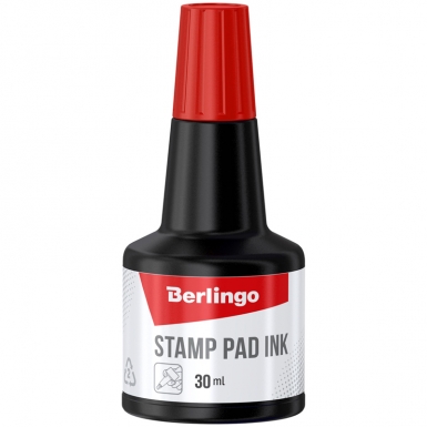 Штемпельная краска Berlingo, 30мл, красная KKp_30003