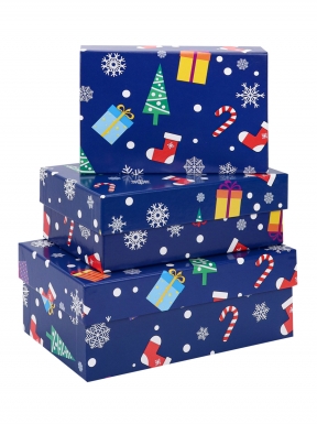 Набор прямоугольных коробок 3в1 Новогоднее чудо (19х12х7,5-15х10х5) ПП-4478