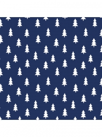 Упаковочная бумага Новогодние ели на синем (70*100см, 10 л) УБ-4308