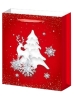 Пакет подарочный с мат.лам. и тис. фольгой  (M) Снежный лес, 210 г, 210г ППК-3888