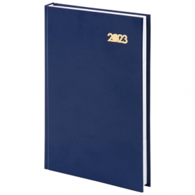Ежедневник датированный на 2023 145х215мм, А5, STAFF, обложка бумвинил, цвет синий, 114187