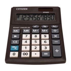 Калькулятор настольный CITIZEN BUSINESS LINE CMB1001BK, (136x100мм),10 разрядов,двойное питание