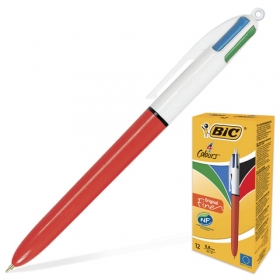 Ручка шариковая автомат. BIC 4 Colours, 4 цвета (син,черн,красн,зел), узел 0,8мм, линия 0,3мм,889971