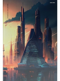 ЗАПИСНАЯ КНИГА А4 160л. ВЫСОТКИ МЕГАПОЛИСА - 1 (160-9596) (перепл. 7БЦ, глянц.ламинация) 160-9596