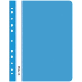Папка-скоросшиватель пластик. перф. Berlingo, А4, 180мкм, синяя ASp_04202
