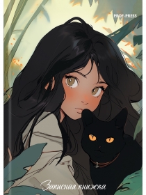 ЗАПИСНАЯ КНИЖКА А7 64л. ДЕВУШКА И ПРИРОДА - 1 (64-8638) перепл. 7БЦ, глянц. ламинация 64-8638