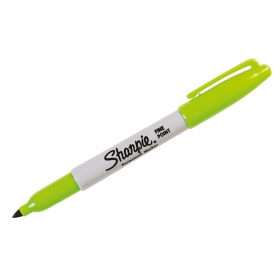 Маркер перманентный Sharpie "Fine", желто-зеленый, пулевидный, 1мм 2025037