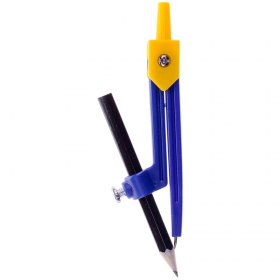 Циркуль ArtSpace пластиковый, козья ножка с карандашом, 110мм, ПВХ чехол CMP_5390