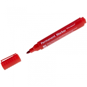 Маркер перманентный 2 мм, красный, OfficeSpace 8004 пулевидный, PM_272