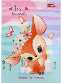 ЗАПИСНАЯ КНИЖКА А7 48л. ЛЕСНЫЕ ДРУЗЬЯ - 1 (48-6659) перепл. 7БЦ, глянц.ламинация