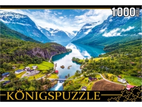 Konigspuzzle. ПАЗЛЫ 1000 элементов. ШТK1000-6795 ФЬОРДЫ НОРВЕГИИ