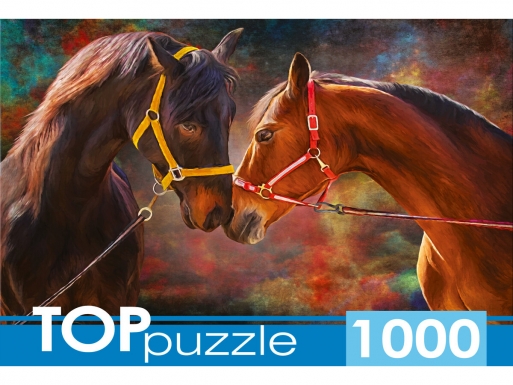 TOPpuzzle. ПАЗЛЫ 1000 элементов. ШТТП1000-9855 Влюблённые лошади