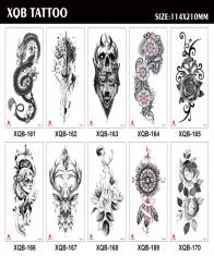 Татуировка-наклейка (11,4х21см) Черепа с цветами ( Арт. ТА-1760), кратно 10, цена за единицу
