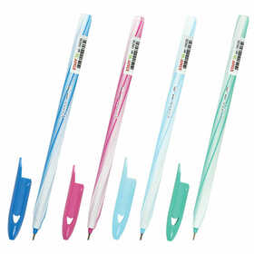 Ручка шариковая STAFF PASTEL, СИНЯЯ, игольчатый узел 0,6мм, линия 0,3мм, 144235