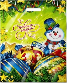 Пакет ПЭ с вырубной ручкой 38х47+6см (60) (Волшебство) НГ ламинированный Интерпак (х50/500) ВУР14615