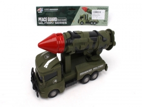 Машинка инерционная "Военный грузовик с ракетной установкой" 20 см, пластик,в пакете ( Арт. 2148861)