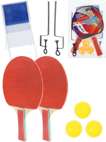 Набор для игры в настольный теннис ( 2 ракетки,3 шарика, сетка)толщина 5мм, в блистере Арт. AN01014