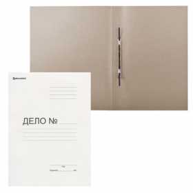 Скоросшиватель картонный мелованный BRAUBERG, гарантированная плотность 440 г/м2, до 200 листов, 128987