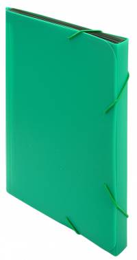 Папка на резинке  Бюрократ -BPR6GRN 6 отдел. A4 пластик 0.7мм зеленый