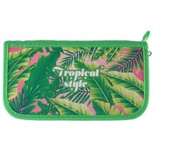 Пенал 3отдел. 190*105мм Тропические листья ПО-11
