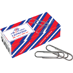 Скрепки 28 мм, оцинкованные, 100 шт, Attomex, карт.кор. 4135601