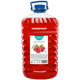 Мыло жидкое Vega "Малина", 5л, ПЭТ 314222