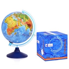 Глобус физический, d=250мм, круглая голубая подставка Ке012500186